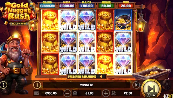 Gold Nugget Rush bonus game