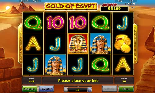 Gold of Egypt slot free play demo is not available.