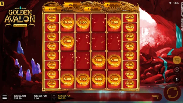 Golden Avalon Hold and Win Bonus Game – Free Spins Features