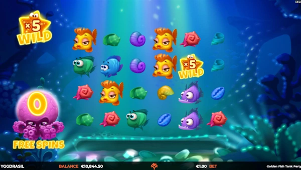 Golden Fish Tank Party bonus game