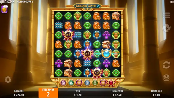 golden glyph 2 free spins