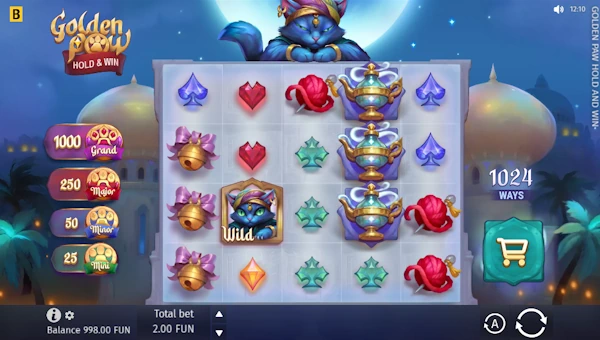 Golden Paw Hold and Win Base Game Screenshot – Showing Features