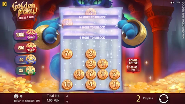 Golden Paw Hold and Win Bonus Game – Free Spins Features