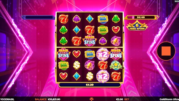 Goldstorm Ultra Bonus Game – Free Spins Features