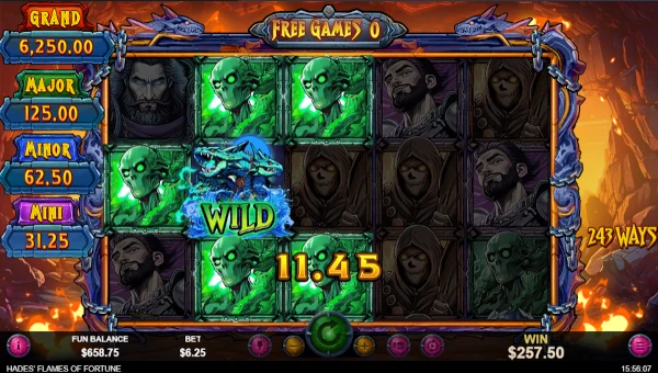 Hades Flames of Fortune bonus game