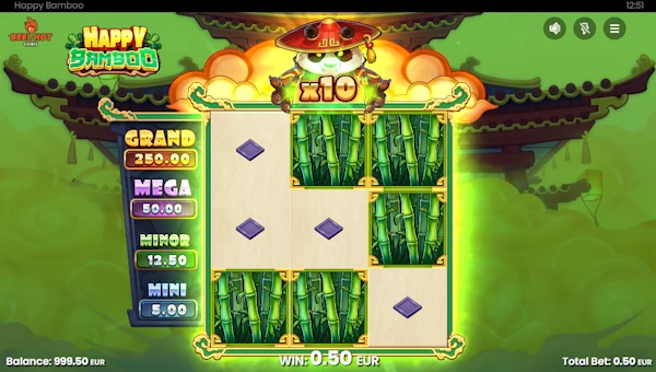Happy Bamboo bonus feature Happy Bamboo free spins and bonus screenshot