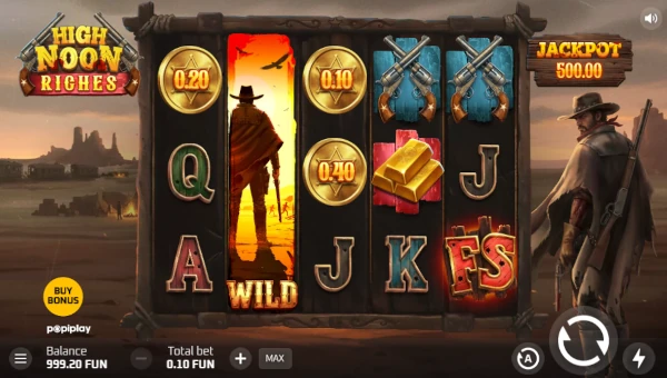 High Noon Riches Base Game Screenshot – Showing Features