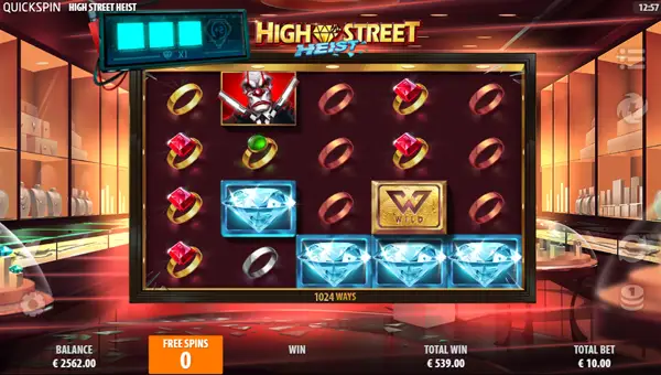 High Street Heist free spins