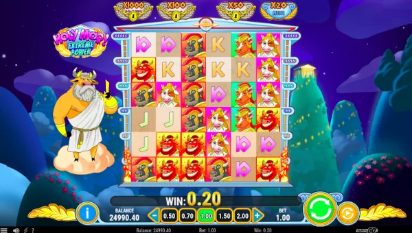 Holy Moo Extreme Power Base Game Screenshot – Showing Features