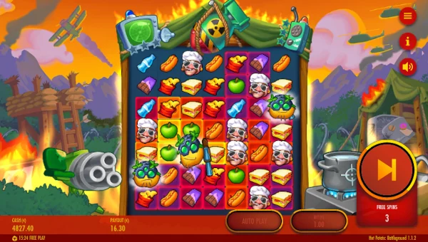 Hot Potato Battleground Bonus Game – Free Spins Features
