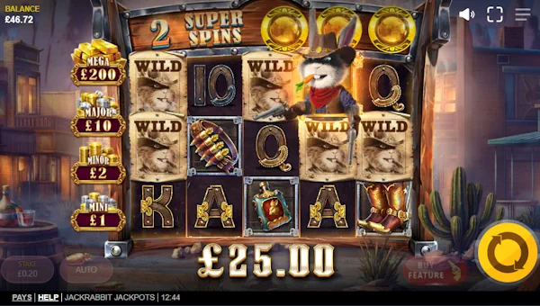 Jackrabbit Jackpots bonus game