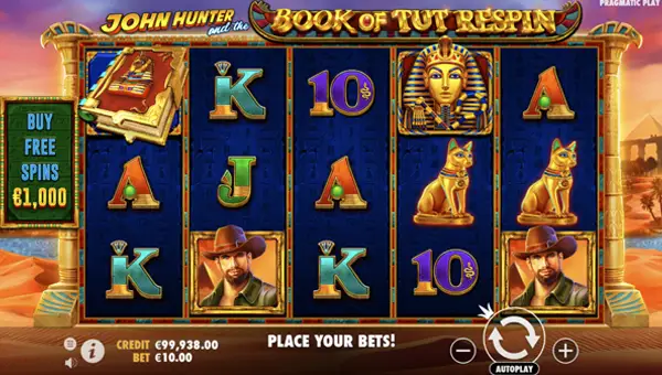 John Hunter and the Book of Tut Respin base game review
