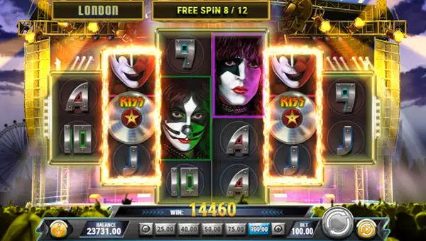 Kiss Reels of Rock free spins