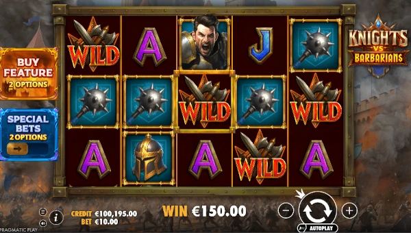 Knights vs Barbarians Base Game Screenshot – Showing Features