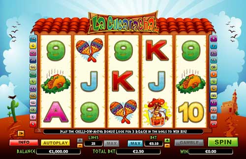 La Cucaracha slot free play demo is not available.