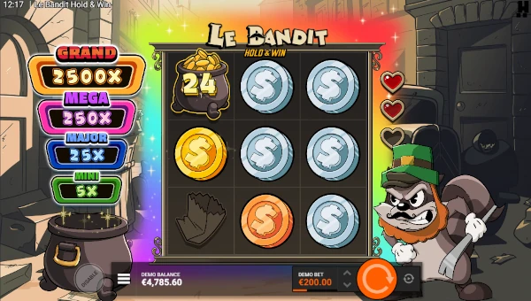 Le Bandit Hold and Win Bonus Game – Free Spins Features