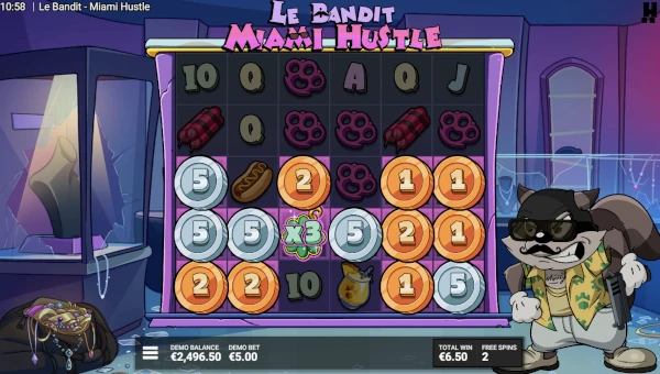 Le Bandit Miami Hustle Bonus Game – Free Spins Features