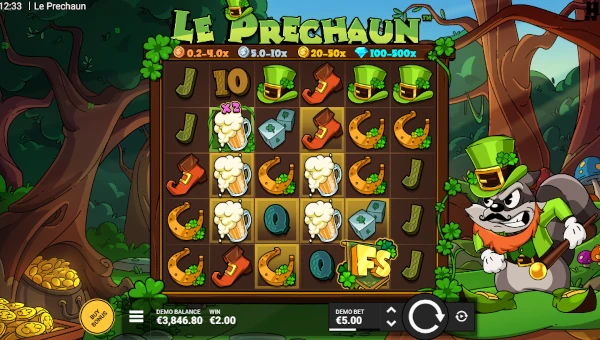 Le Prechaun Base Game Screenshot – Showing Features