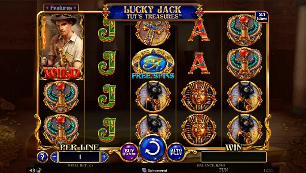 Lucky Jack Tuts Treasures base game review