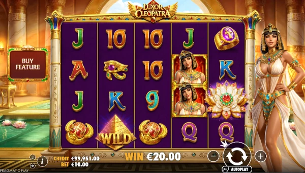 Luxor of Cleopatra Base Game Screenshot – Showing Features