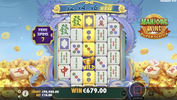 Mahjong Wins Super Scatter bonus game