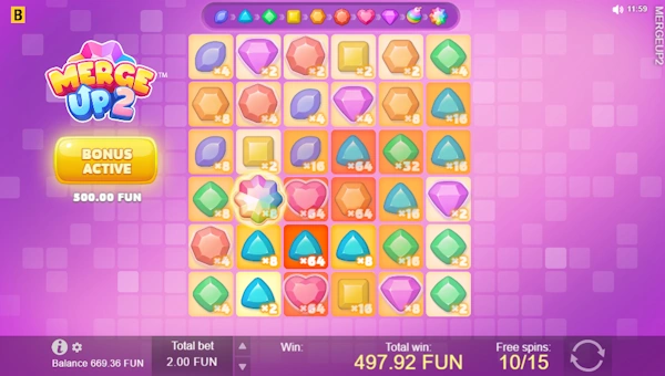 Merge Up™ 2 Free Spins Bonus Merge Up™ 2 Slot Free Spins Screenshot