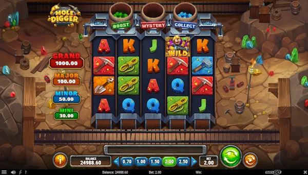 Mole Digger Base Game Screenshot – Showing Features