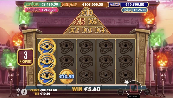 Mummys Jewels bonus game