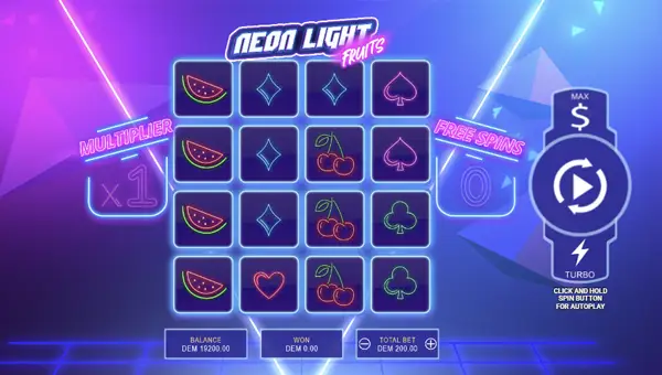 Neon Light Fruits base game review