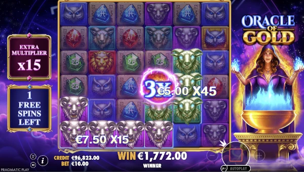 Oracle of Gold Slot Bonus Game Screenshot
