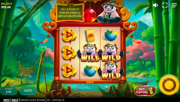 Panda Goes Boom Base Game Screenshot – Showing Features