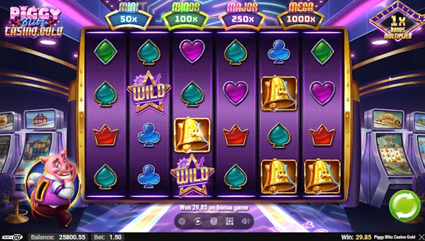Piggy Blitz Casino Gold Base Game Screenshot – Showing Features