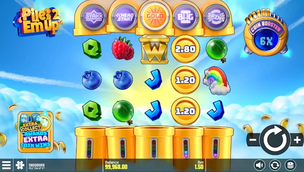 Pile 'Em Up 2 Slot Base Game Screenshot