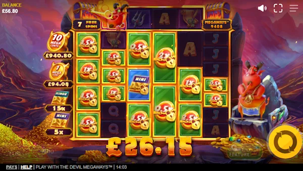 Play With the Devil Megaways bonus game