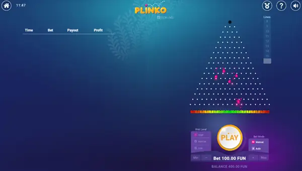 Plinko base game review
