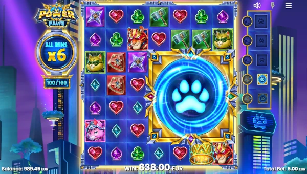Power Paws bonus game