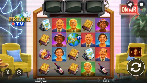 Preach TV Base Game Screenshot – Showing Features