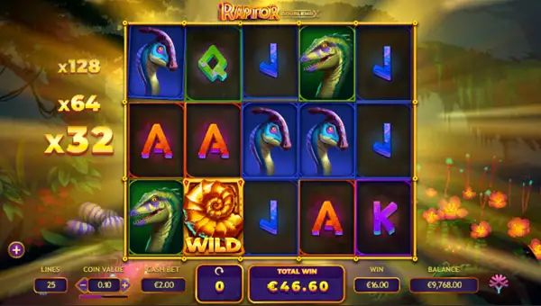 raptor free spins