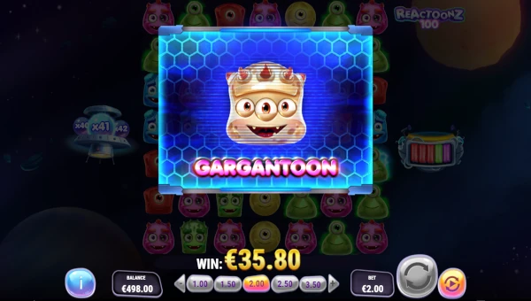 Reactoonz 100 bonus game