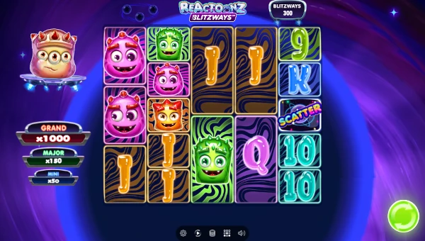 Reactoonz Blitzways Base Game Screenshot – Showing Features