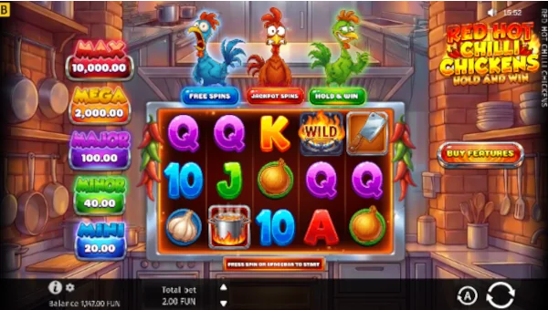 Red Hot Chilli Chickens Base Game Screenshot – Showing Features