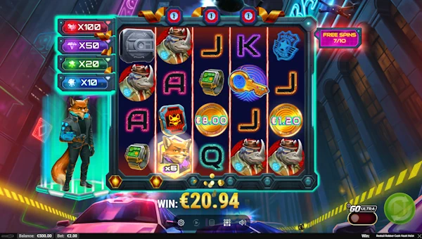 Redtail Robber Cash Vault Heist Bonus Game – Free Spins Features