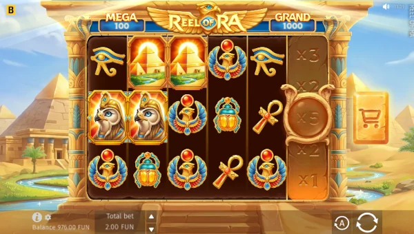 Reel of Ra Base Game Screenshot – Showing Features