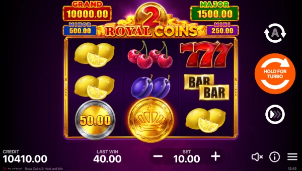 Royal Coins 2 Hold and Win base game review