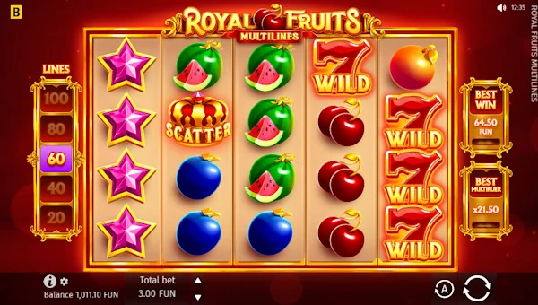 Royal Fruits Multilines base game review