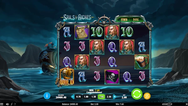 Sails of Riches Base Game Screenshot – Showing Features