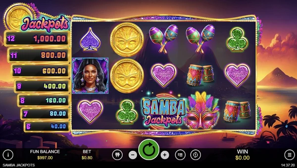 Samba Jackpots base game review