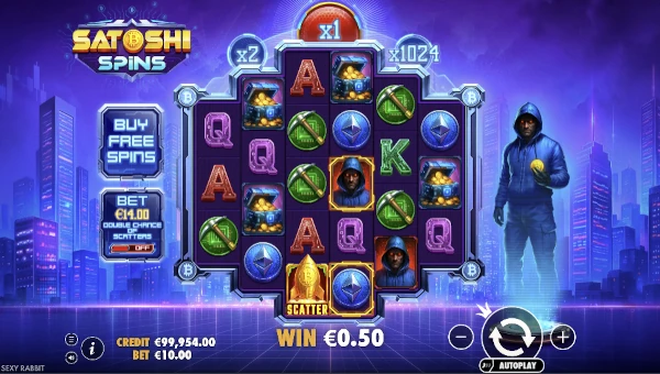 Satoshi Spins Slot Base Game by Pragmatic Play and Sexy Rabbit