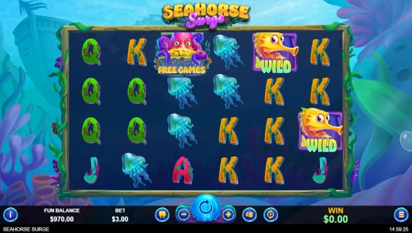 Seahorse Surge Base Game Screenshot – Showing Features