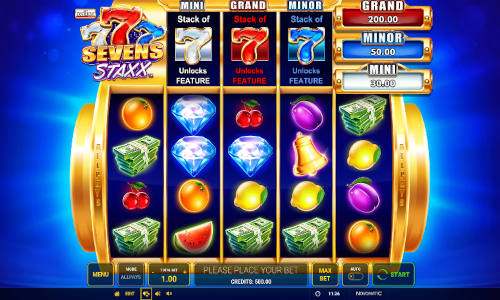 Sevens Staxx slot free play demo is not available.